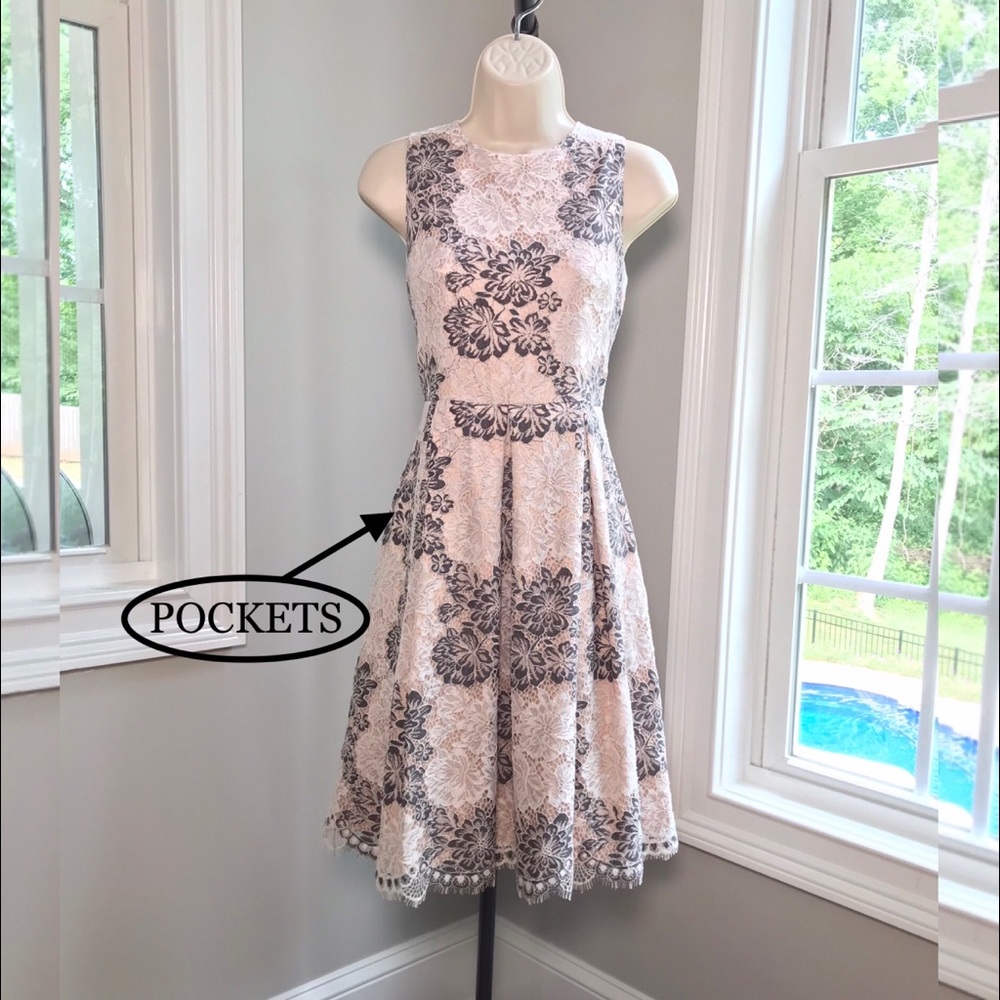 Eliza J Sleeveless Lace Fit & Flare Cocktail Dress - Women’s 10 WORN ONCE
